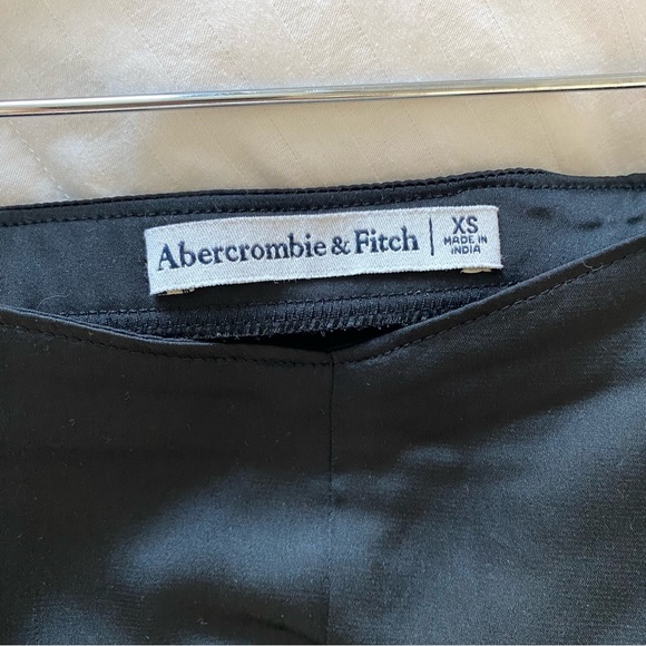 Abercrombie & Fitch Black Satin Flare Mini Skirt - Picture 5 of 6